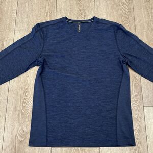 Ten Thousand Mens Long Sleeve The Versatile Shirt sz Medium Blue Performance Gym